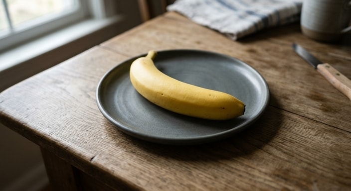 Banana, Served Ripe and Unadorned