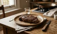 Pan-Seared Beef Steak with Salt and Black Pepper