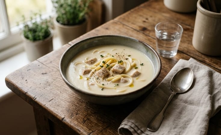 Velouté of Chicken with Egg Noodles