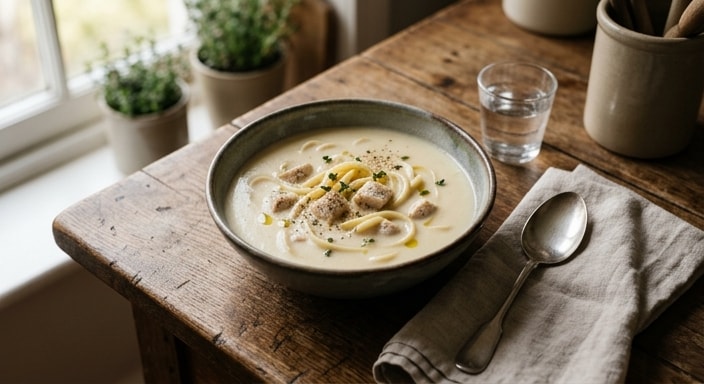 Velouté of Chicken with Egg Noodles