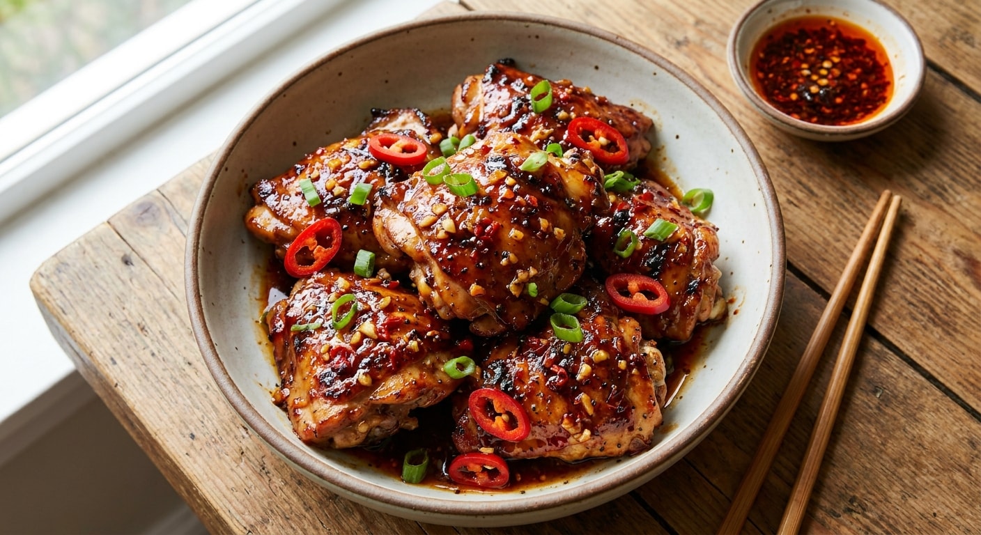 Spicy Garlic Soy Marinated Chicken