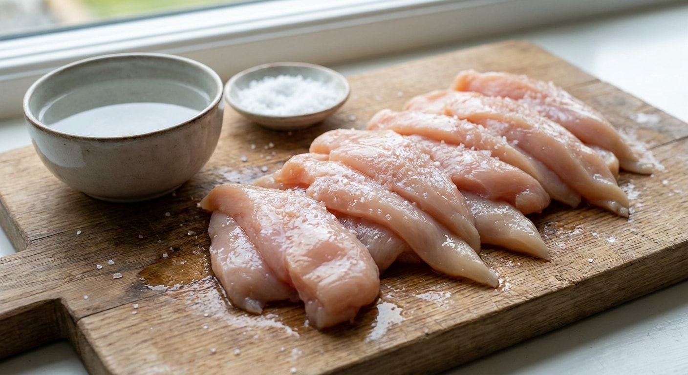 Salted Marinated Chicken Breast Strips