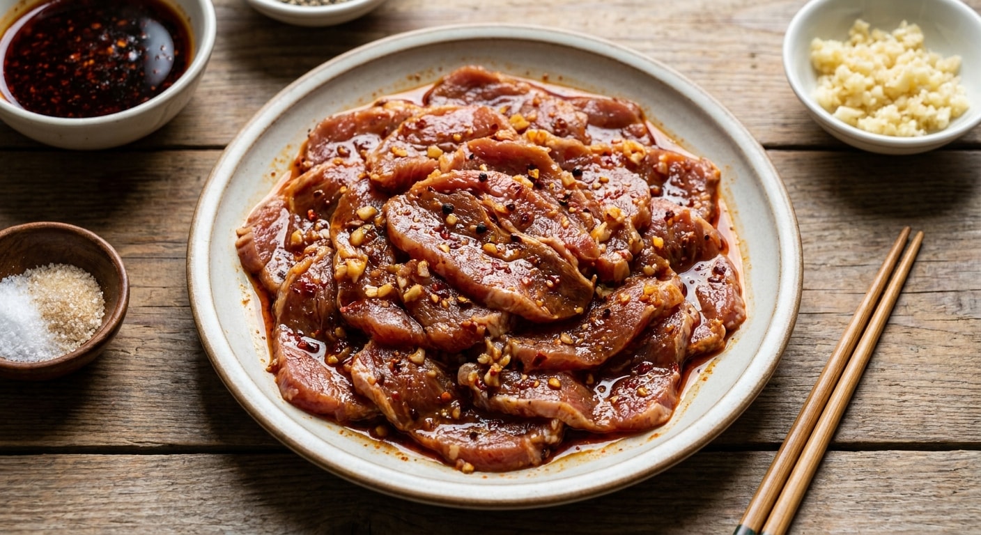 Sichuan-Style Pork Shoulder with Chili Oil Marinade