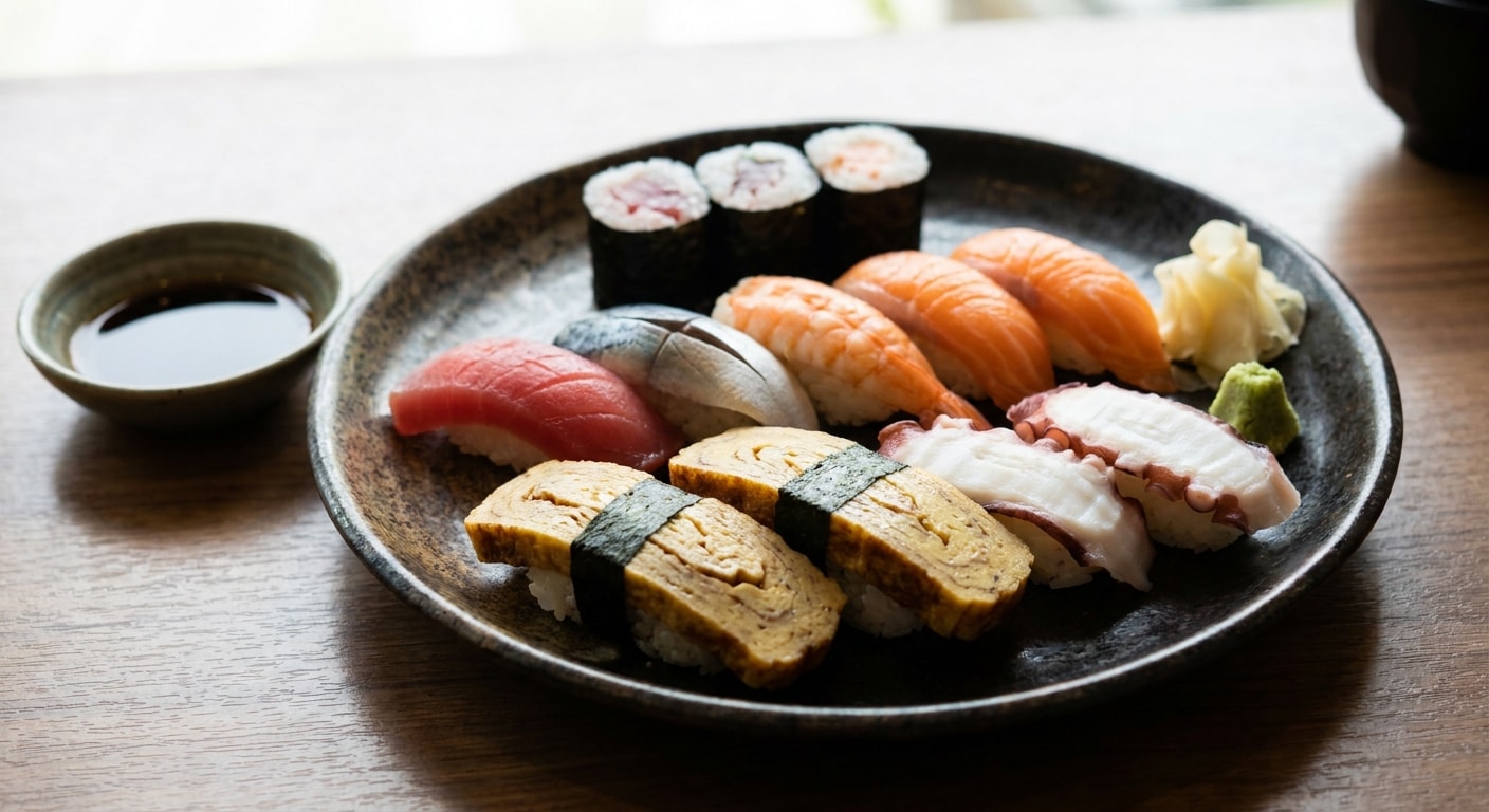 Assorted Sushi Platter with Tamago
