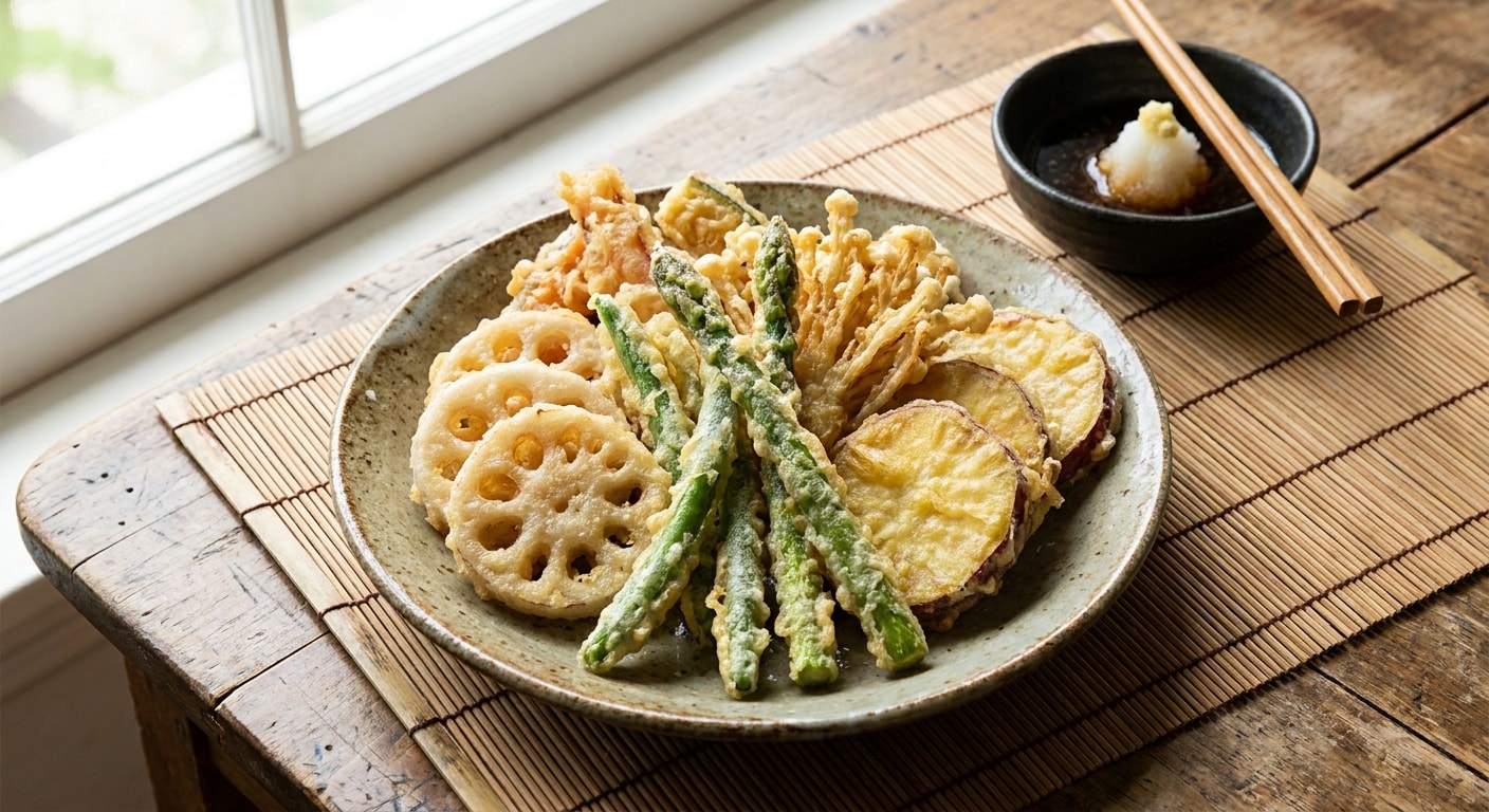 Assorted Vegetable Tempura with Crisp Tempura Batter