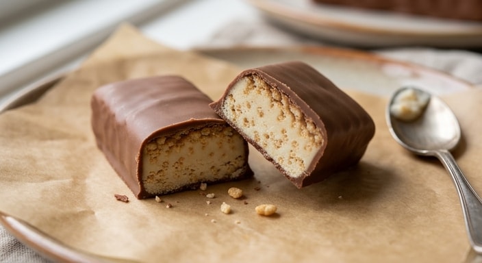 Milk Chocolate Protein Bar with Soy Crisp and Creamy Milk Center