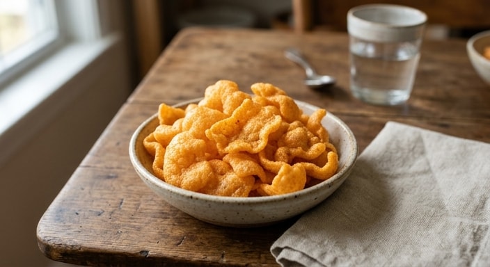 Orange Savory Snack Crisp