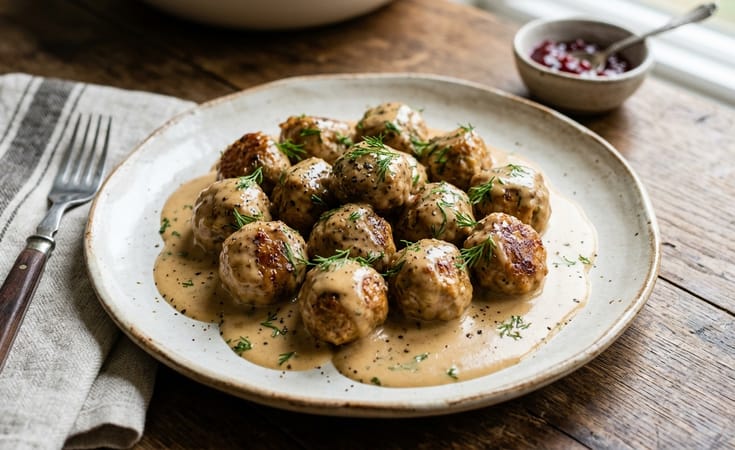 Swedish Meatballs with Cream Sauce
