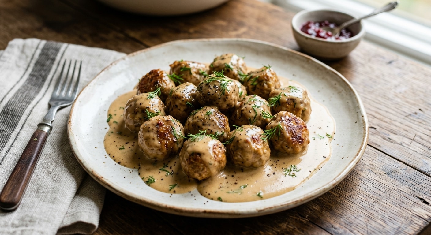 Swedish Meatballs with Cream Sauce