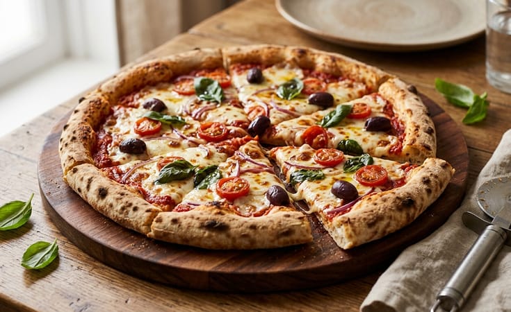 Pizza Margherita with Seasonal Toppings