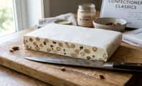 Almond Nougat Slab with Wafer Paper
