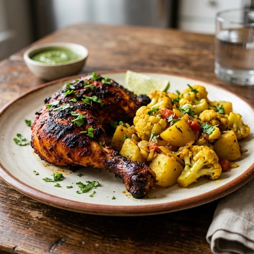 Tandoori Chicken with Aloo Gobi