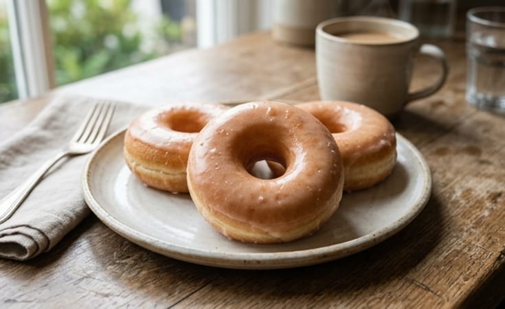 Three Glazed Doughnuts