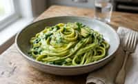 Creamy Avocado and Spinach Pasta