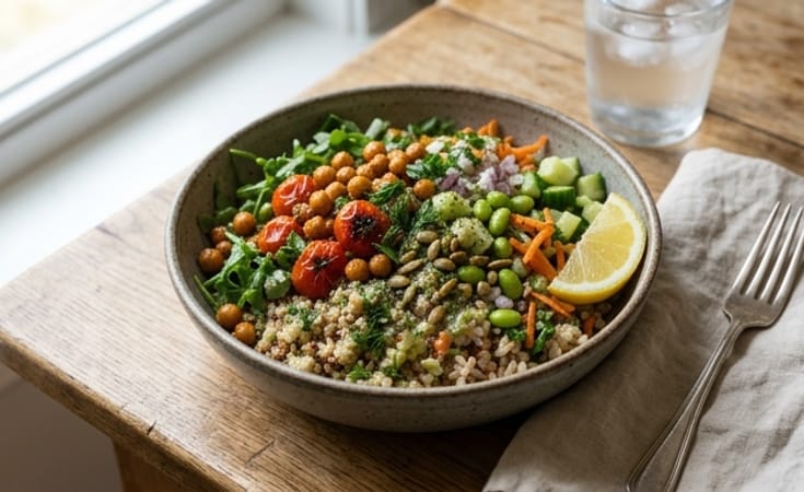 Garden Grain Bowl with Lemon Herb Finish