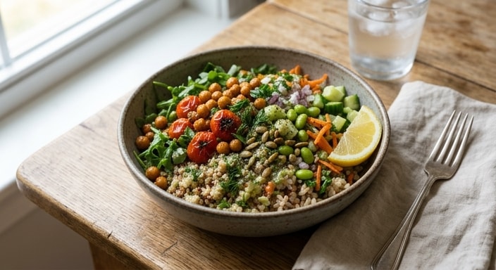 Garden Grain Bowl with Lemon Herb Finish