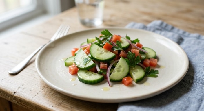 Garden-Cut Cucumber and Herb Salad
