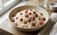 Basmati Rice with Crisp Pan-Fried Ham
