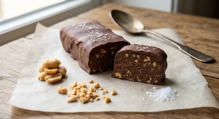 Salted Peanut Protein Bar with Milk Chocolate Coating