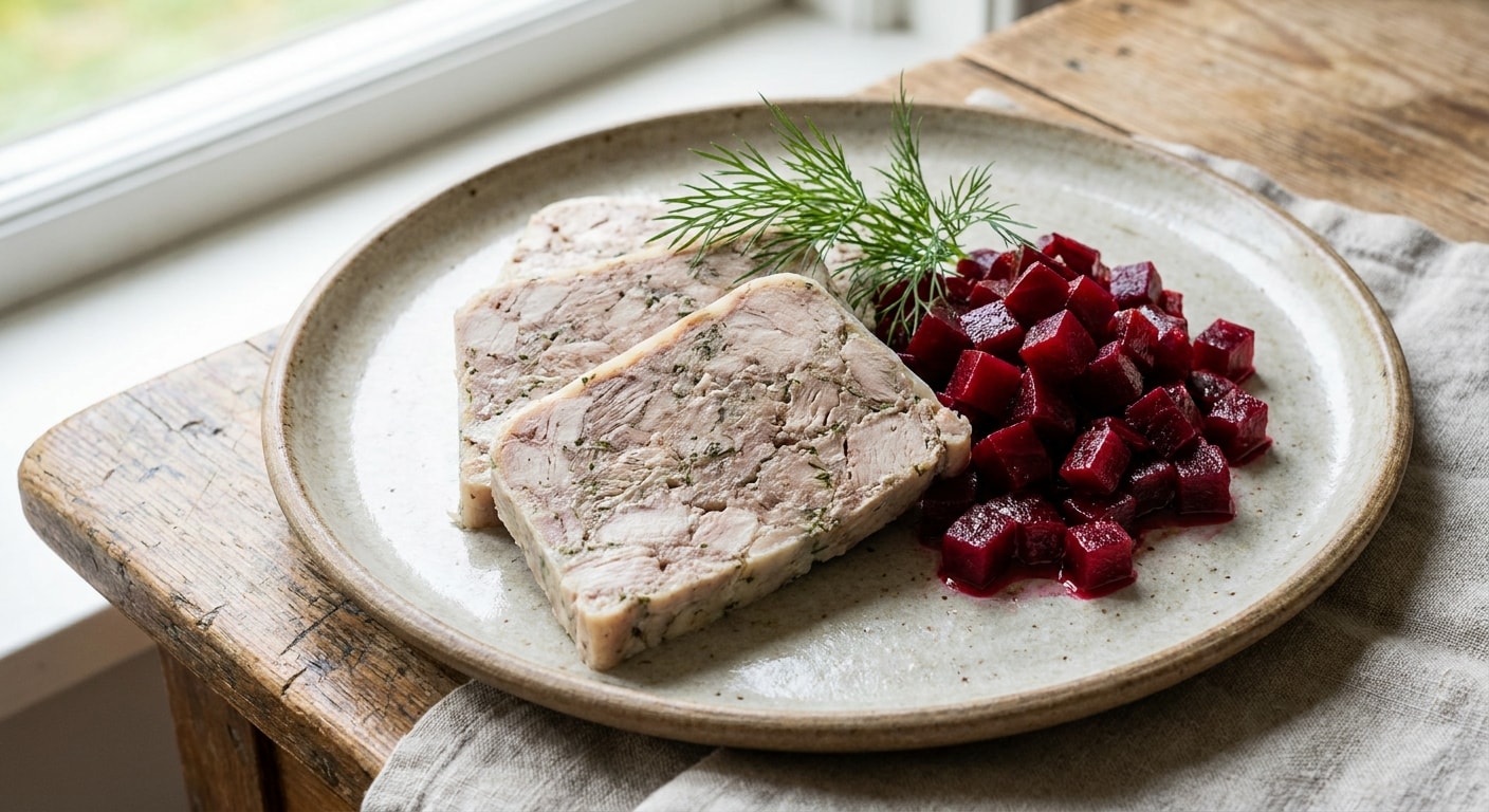 Kalvsylta med rödbetor