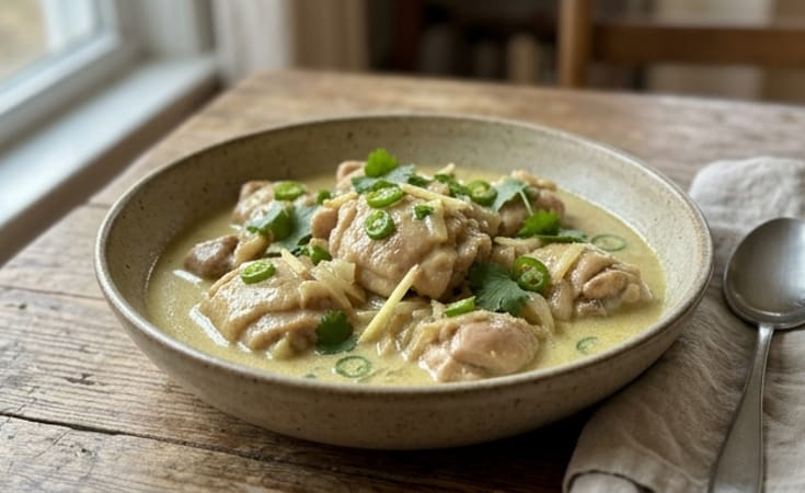 Coconut Chicken Curry with Green Chili and Ginger