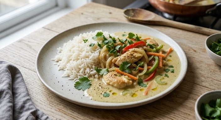 Coconut Chicken Curry with Basmati Rice