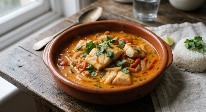 Moqueca Baiana with Coconut, Tomato, and Coriander