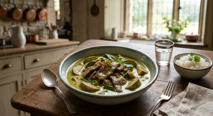 Thai Green Curry of Beef and Eggplant