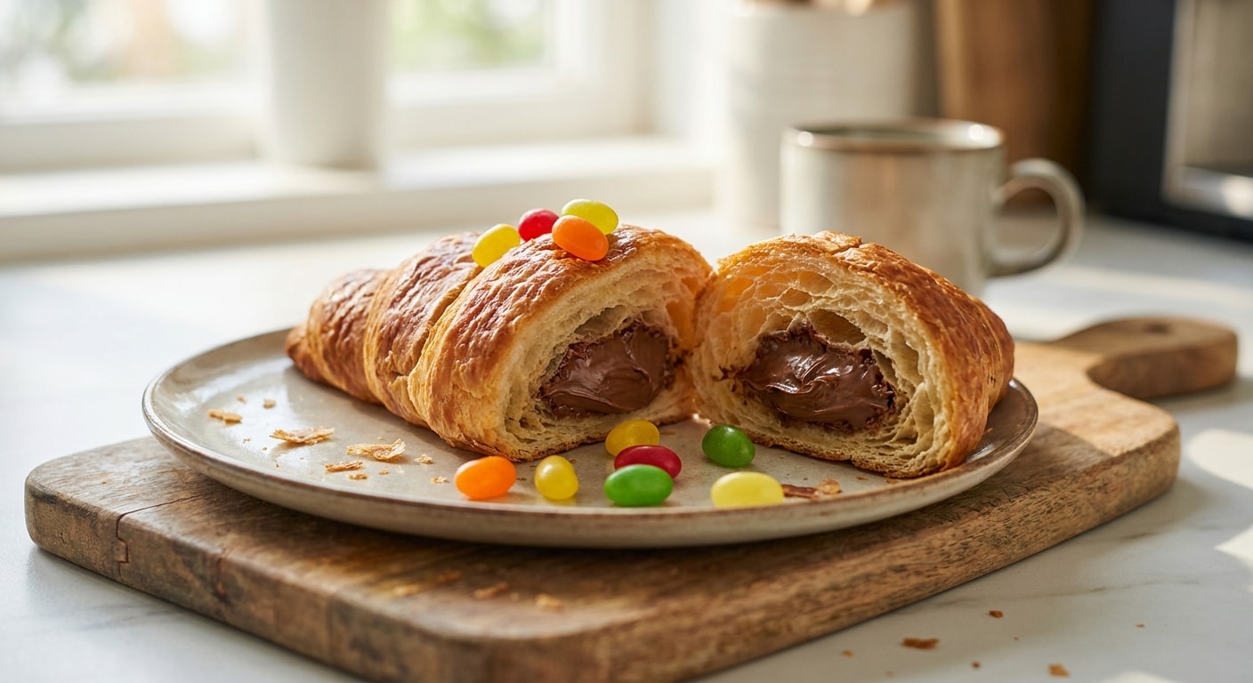 Nutella-Filled Croissant with Jellybeans