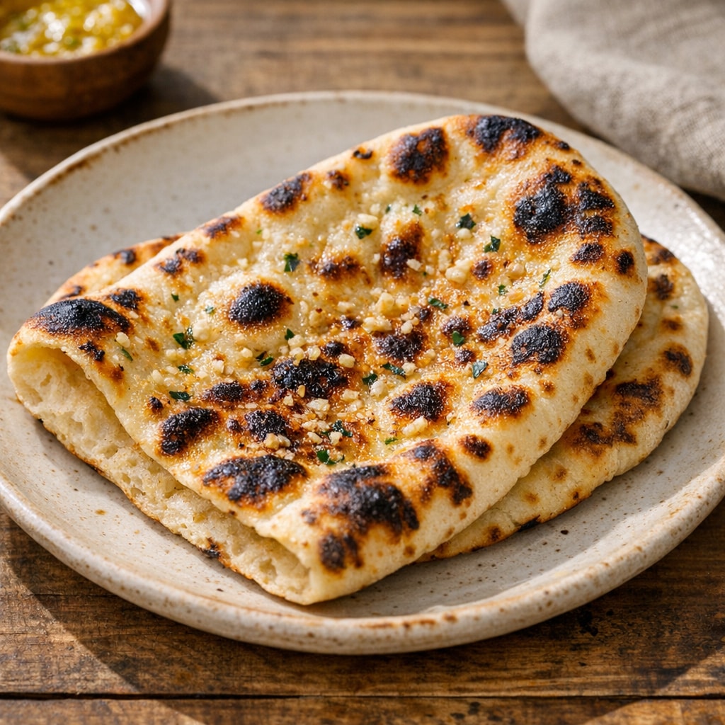Charred Garlic Naan